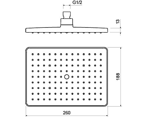 Верхний душ Aquatek AQ2087MB Черный матовый