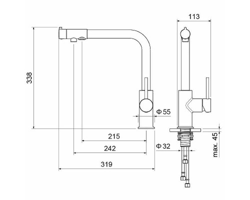 Смеситель для кухни Aquatek Европа AQ1386CR Хром