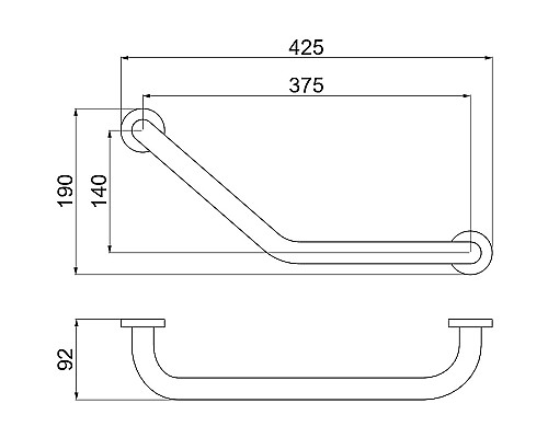 Поручень для ванной Aquatek AQ4997CR Хром