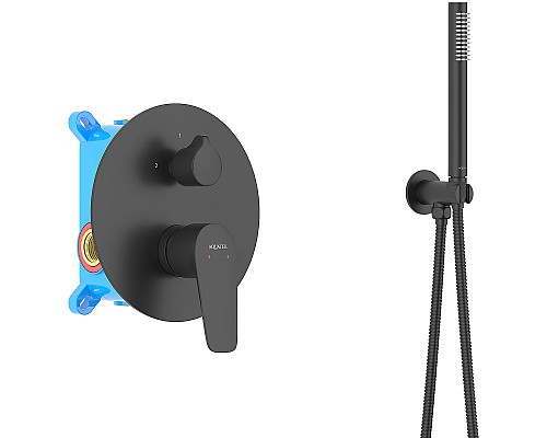 Душевая система Aquatek Бетта AQ1173MB Черная матовая