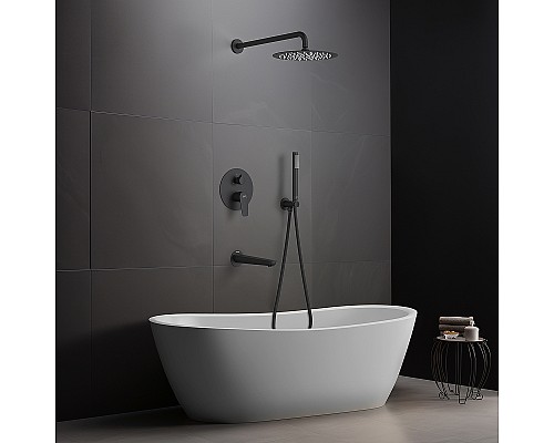 Душевая система Aquatek Бетта AQ1173MB Черная матовая