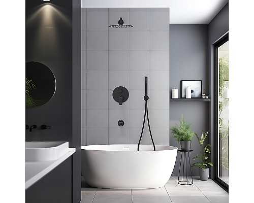 Душевая система Aquatek Бетта AQ1173MB Черная матовая