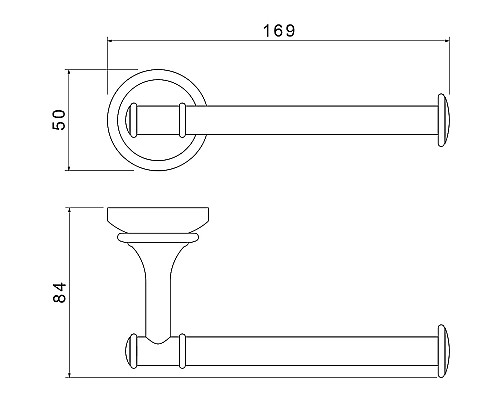 Держатель туалетной бумаги Aquatek Классик AQ4508MB Черный матовый
