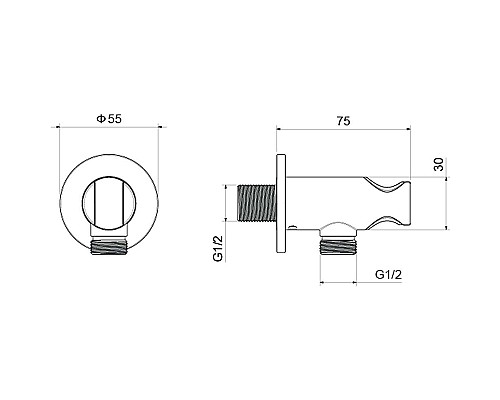 Шланговое подключение Aquatek AQ2460CR Хром