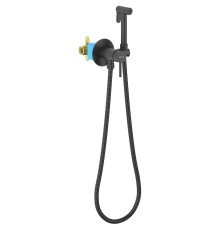 Гигиенический душ со смесителем Aquatek Европа Черный матовый