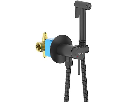 Гигиенический душ со смесителем Aquatek Европа AQ1021MB Черный матовый