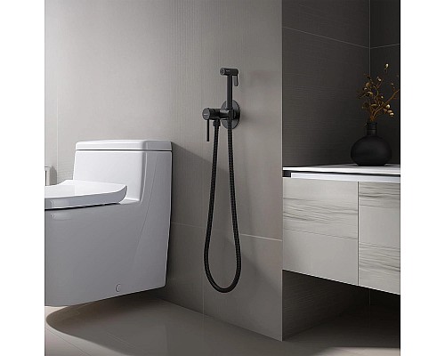 Гигиенический душ со смесителем Aquatek Европа AQ1021MB Черный матовый