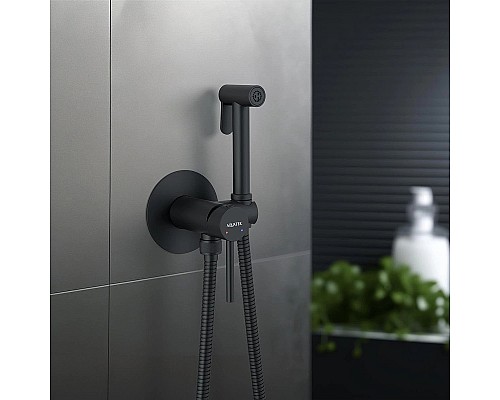 Гигиенический душ со смесителем Aquatek Европа AQ1021MB Черный матовый