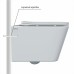 Комплект унитаза Berges Floe S Rimless с инсталляцией Atom Line с сиденьем Микролифт и Черной SoftTouch Хром глянцевый клавишей смыва