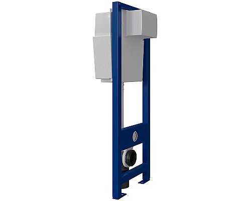 Комплект унитаза Berges Quattro S Rimless с инсталляцией Atom Line 043363 с сиденьем Микролифт и Белой клавишей смыва