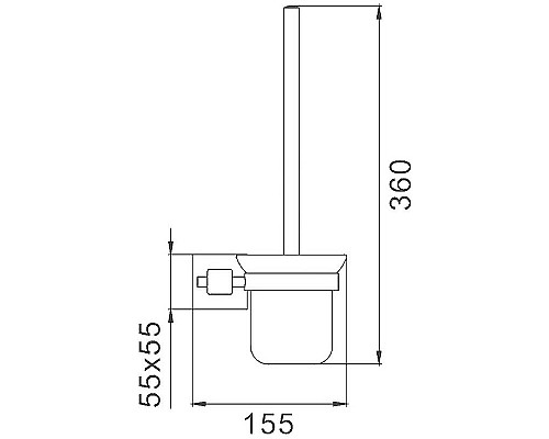 Ершик для унитаза Haiba HB8910 Черный матовый