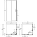 Душевой уголок Kerama Marazzi Vetro 100x100 VE.100.SSD.BLK.M профиль Черный матовый стекло прозрачное