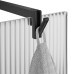 Душевая перегородка Kerama Marazzi Cristallo 100 профиль Черный матовый стекло рифленое