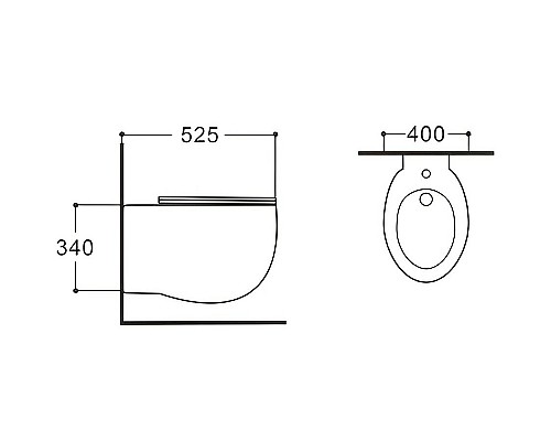 Биде Aquatek Альтаир AQ1089-00 подвесное Белое