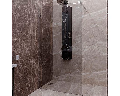 Душевая перегородка Radomir Walk-in G1 110 1-10-0-0-0-1900 профиль Хром стекло прозрачное