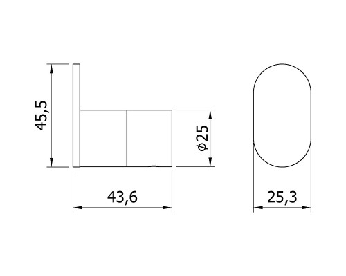 Крючок Nofer Verona 16871.B Хром