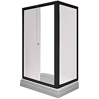 Душевой уголок Radomir Верчелли 120x80 L 1-03-6-1-0-0121 профиль Черный стекло матовое