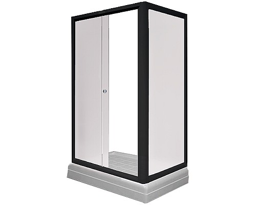 Душевой уголок Radomir Верчелли 120x80 L 1-03-6-1-0-0121 профиль Черный стекло матовое