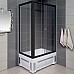 Душевой уголок Radomir Верчелли 120x80 R 1-03-6-2-0-0130 профиль Черный стекло прозрачное