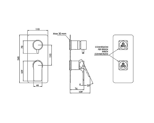 Смеситель для душа Remer Infinity I92KBDO Золото глянцевое