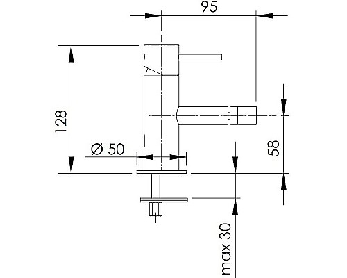 Смеситель для биде Remer X-Style X21BO Белый матовый