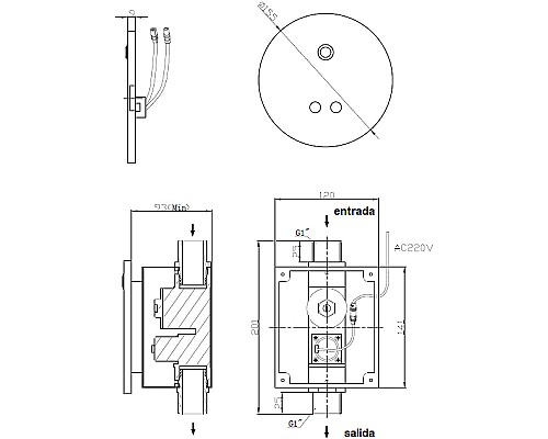 Клавиша смыва Nofer 07292.B для унитаза Хром