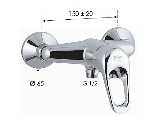 Смеситель для душа Remer Kiss K33 Хром