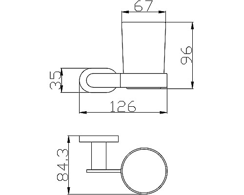 Стакан для зубных щеток Rav Slezak Yukon YUA0201 Хром