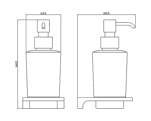 Дозатор для жидкого мыла Rav Slezak Nil NLA0303 Хром