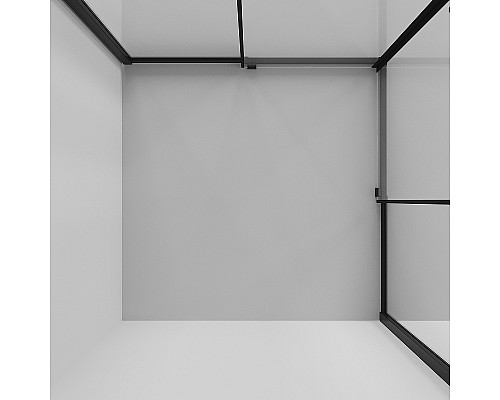 Душевой уголок Niagara Nova 90х90 NG-6823-34BLACK профиль Черный матовый стекло прозрачное