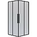 Душевой уголок Niagara Nova 100х100 NG-6824-34BLACK профиль Черный матовый стекло прозрачное