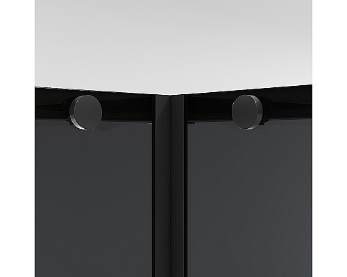 Душевой уголок Niagara Nova 90х90 NG-2823-34BLACK профиль Черный матовый стекло тонированное