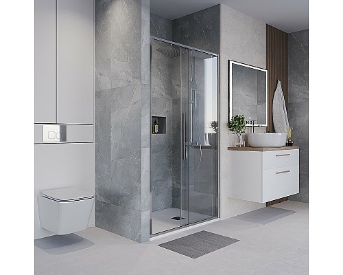 Душевая дверь Niagara Nova 130 NG-64-13A профиль Хром стекло прозрачное