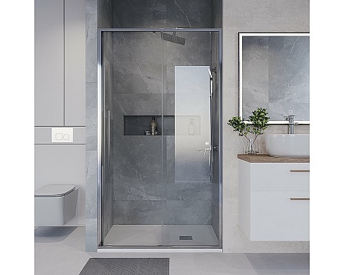 Душевая дверь Niagara Nova 130 NG-64-13A профиль Хром стекло прозрачное