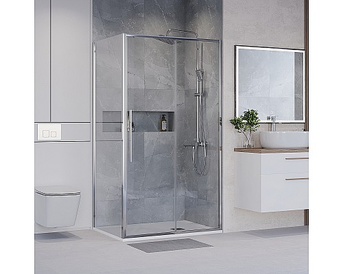 Душевая стенка Niagara Nova 100 NG-A100-34 профиль Хром стекло прозрачное
