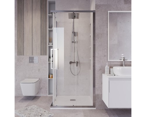 Душевой уголок Grossman Cosmo 90х90 300.K33.02.9090.10.00 профиль Хром стекло прозрачное