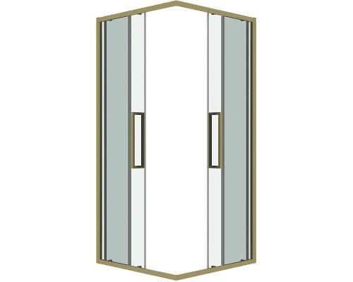Душевой уголок Grossman Cosmo 90х90 300.K33.02.9090.32.00 профиль Золото сатин стекло прозрачное