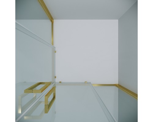 Душевой уголок Grossman Cosmo 90х90 300.K33.02.9090.32.00 профиль Золото сатин стекло прозрачное