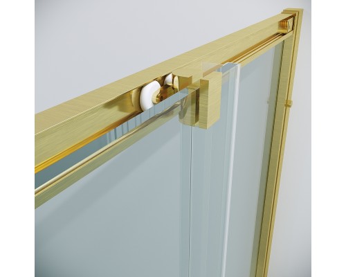 Душевой уголок Grossman Cosmo 90х90 300.K33.02.9090.32.00 профиль Золото сатин стекло прозрачное