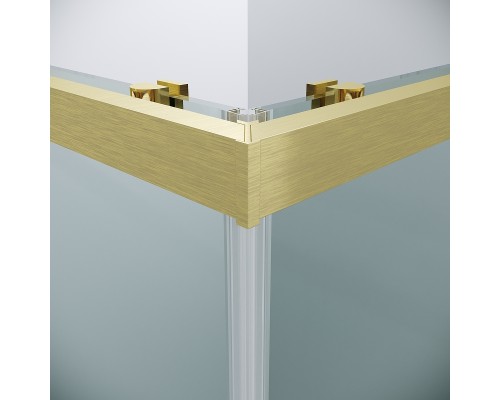 Душевой уголок Grossman Cosmo 90х90 300.K33.02.9090.32.00 профиль Золото сатин стекло прозрачное