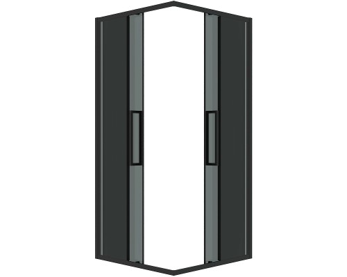 Душевой уголок Grossman Cosmo 90х90 300.K33.02.9090.21.10 профиль Черный матовый стекло тонированное