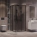 Душевой уголок Grossman Cosmo 90х90 300.K33.02.9090.21.10 профиль Черный матовый стекло тонированное