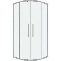 Душевой уголок Grossman Cosmo 90х90 301.K33.02.9090.10.00 профиль Хром стекло прозрачное