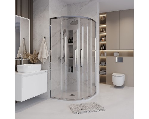 Душевой уголок Grossman Cosmo 90х90 301.K33.02.9090.10.00 профиль Хром стекло прозрачное