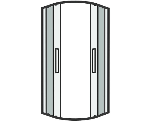 Душевой уголок Grossman Cosmo 90х90 301.K33.02.9090.21.00 профиль Черный матовый стекло прозрачное
