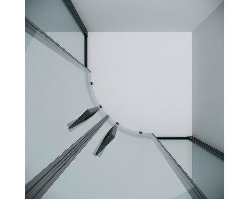 Душевой уголок Grossman Cosmo 90х90 301.K33.02.9090.21.00 профиль Черный матовый стекло прозрачное