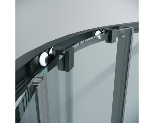 Душевой уголок Grossman Cosmo 90х90 301.K33.02.9090.21.00 профиль Черный матовый стекло прозрачное