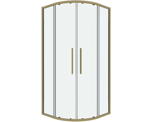 Душевой уголок Grossman Cosmo 90х90 301.K33.02.9090.32.00 профиль Золото сатин стекло прозрачное