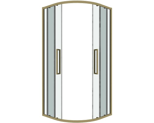 Душевой уголок Grossman Cosmo 90х90 301.K33.02.9090.32.00 профиль Золото сатин стекло прозрачное