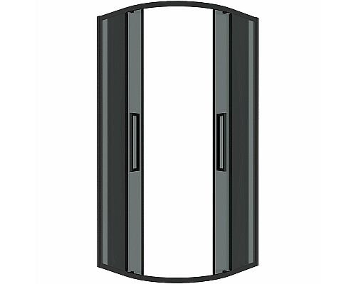 Душевой уголок Grossman Cosmo 100х100 301.K33.02.1010.21.10 профиль Черный матовый стекло тонированное